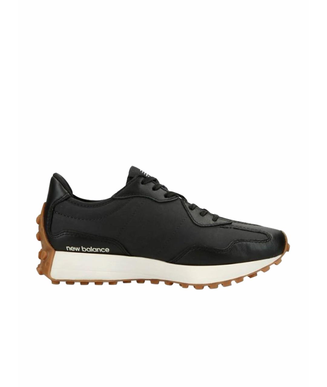 NEW BALANCE Черные кожаные низкие кроссовки / кеды, фото 1