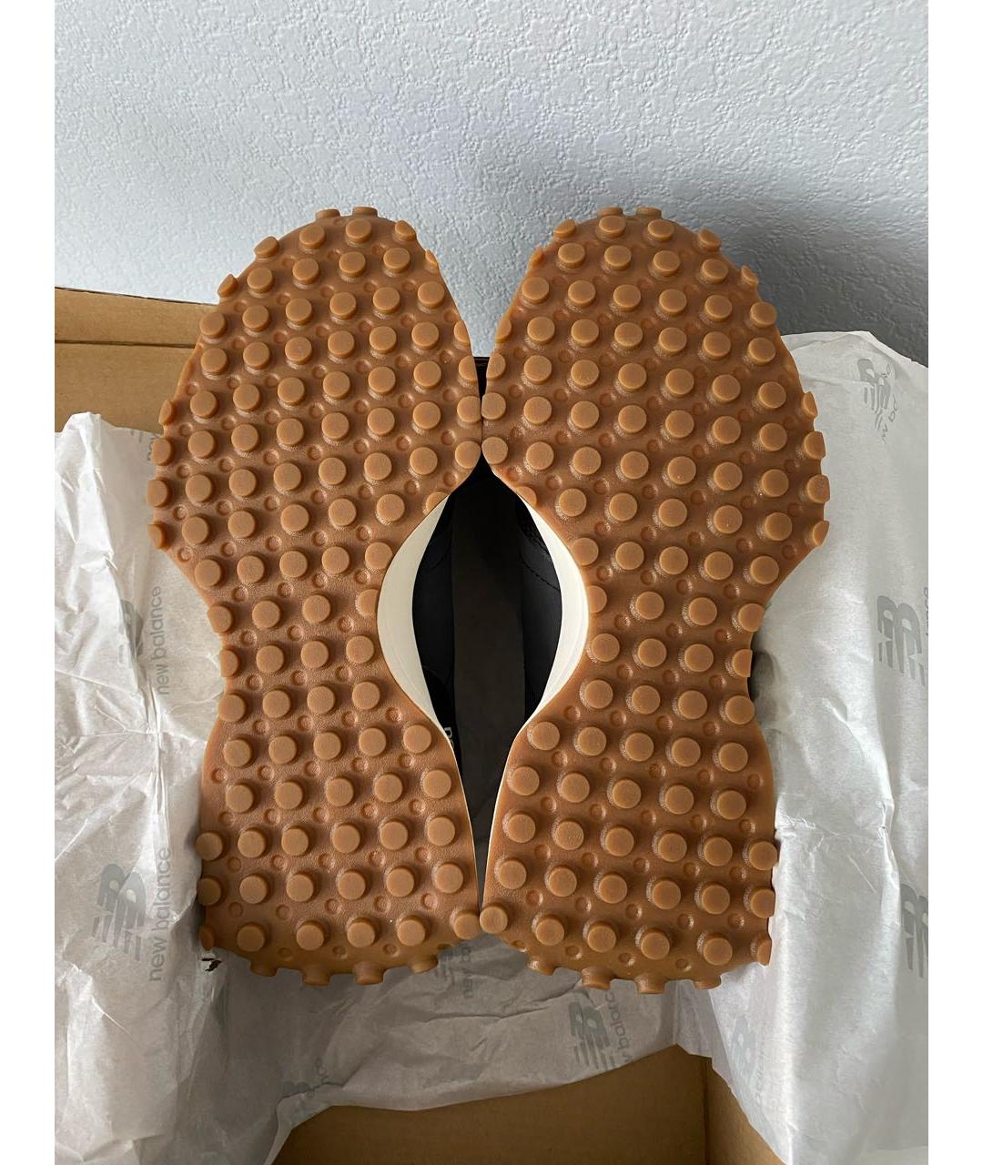 NEW BALANCE Черные кожаные низкие кроссовки / кеды, фото 6