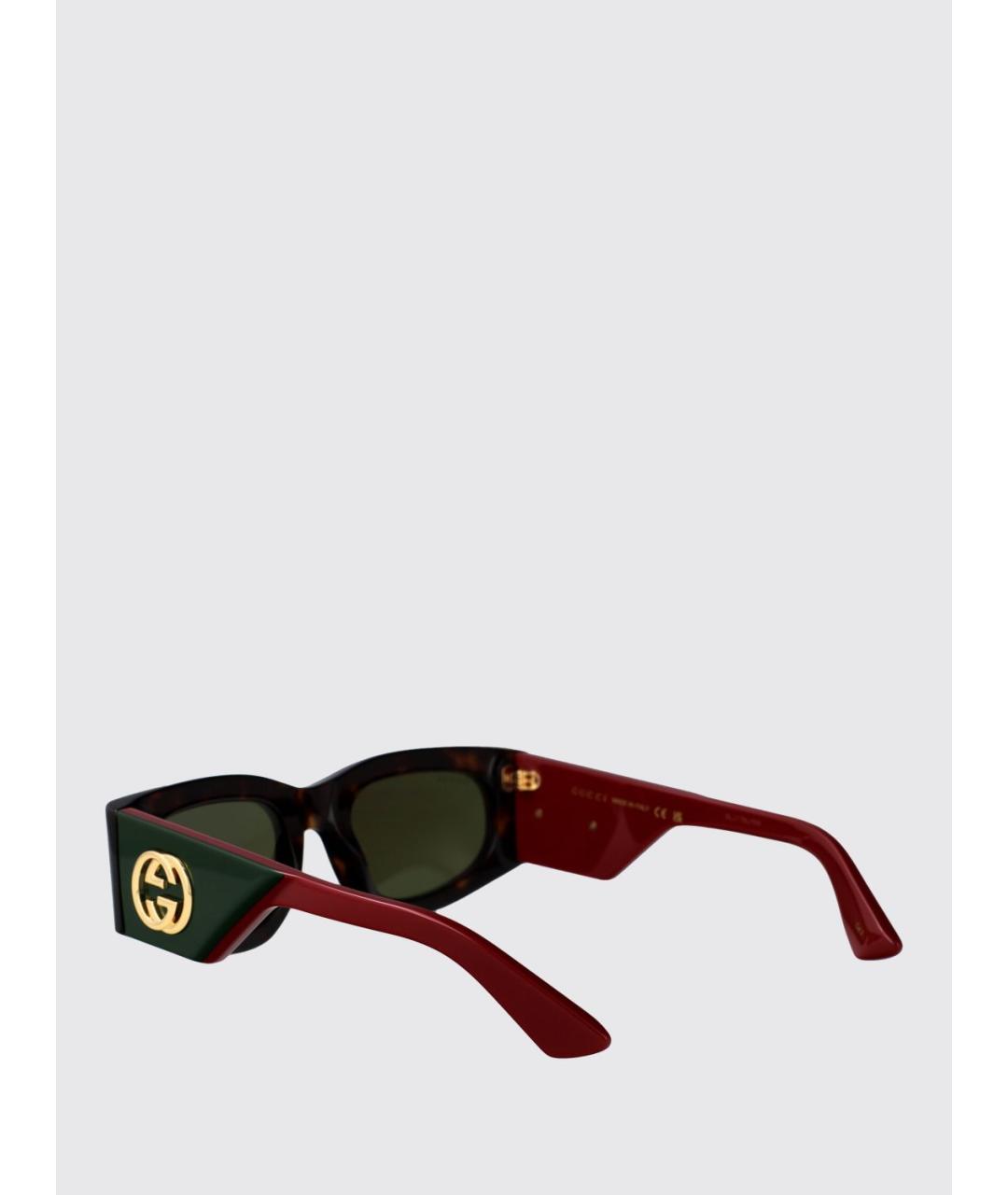 GUCCI Коричневые солнцезащитные очки, фото 3