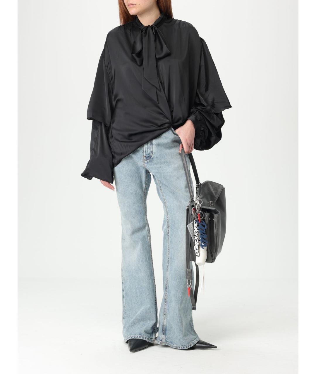 BALENCIAGA Черная блузы, фото 3