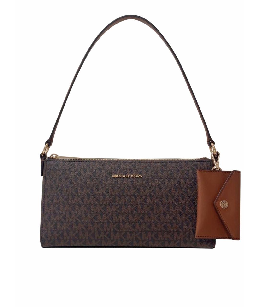MICHAEL KORS Коричневая сумка с короткими ручками из искусственной кожи, фото 1