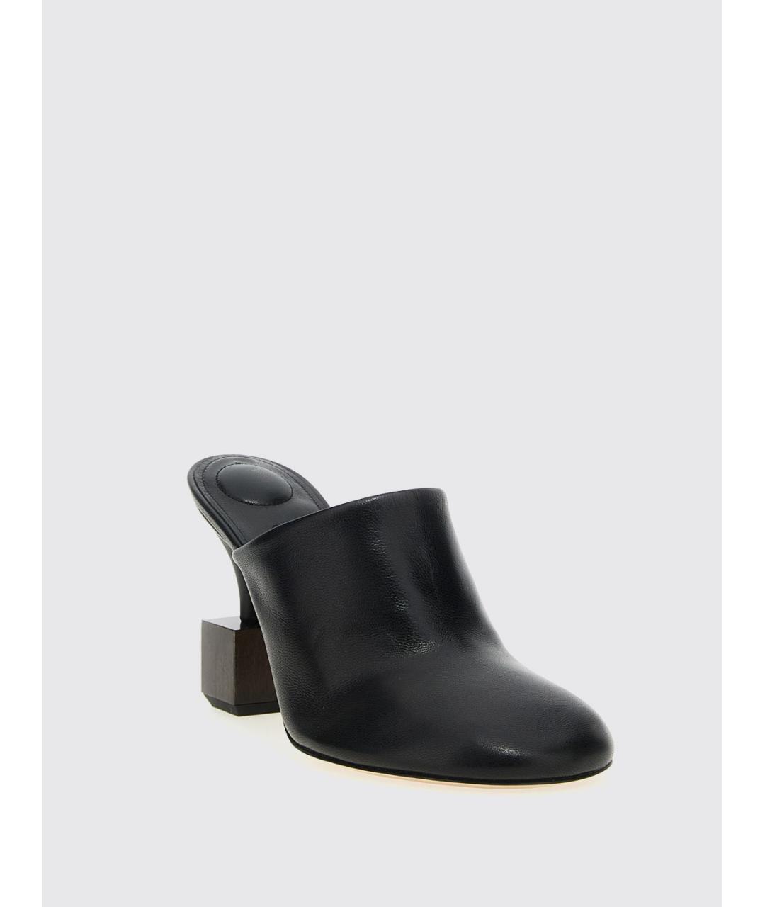 JACQUEMUS Черные кожаные мюли, фото 2