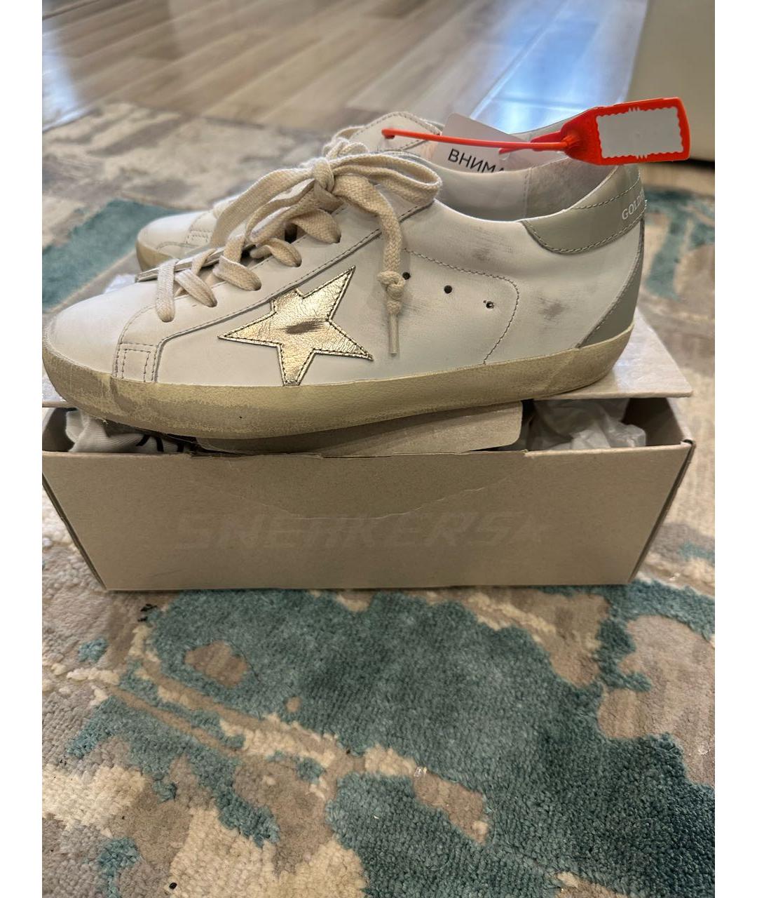 GOLDEN GOOSE DELUXE BRAND Белые кожаные кеды, фото 5