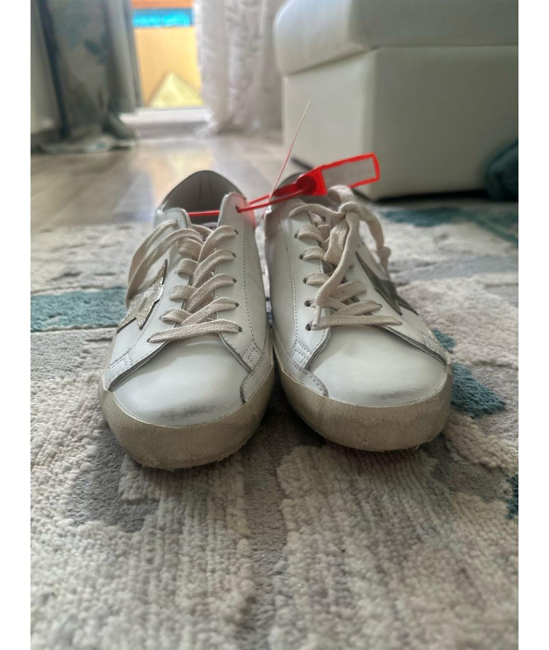 GOLDEN GOOSE DELUXE BRAND Белые кожаные кеды, фото 2
