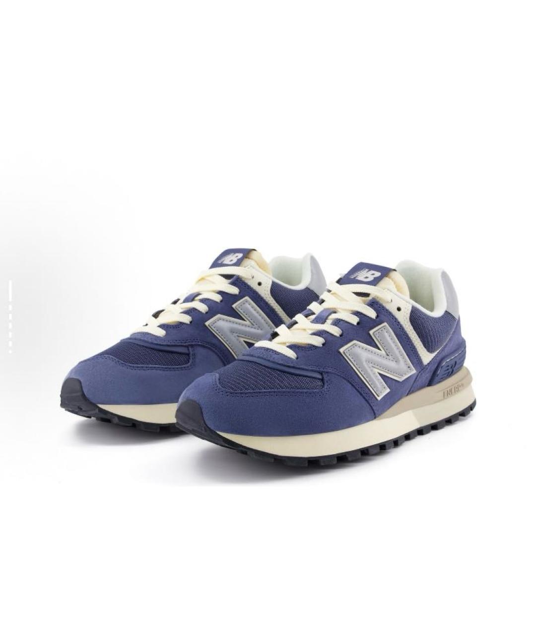 NEW BALANCE Темно-синие замшевые низкие кроссовки / кеды, фото 4