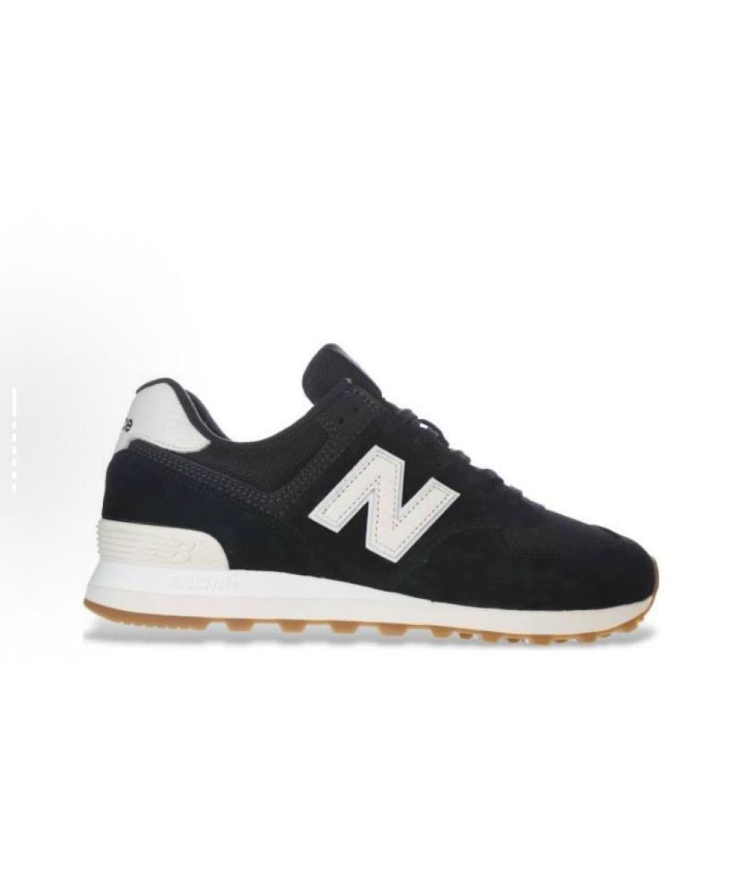 NEW BALANCE Черные замшевые низкие кроссовки / кеды, фото 7