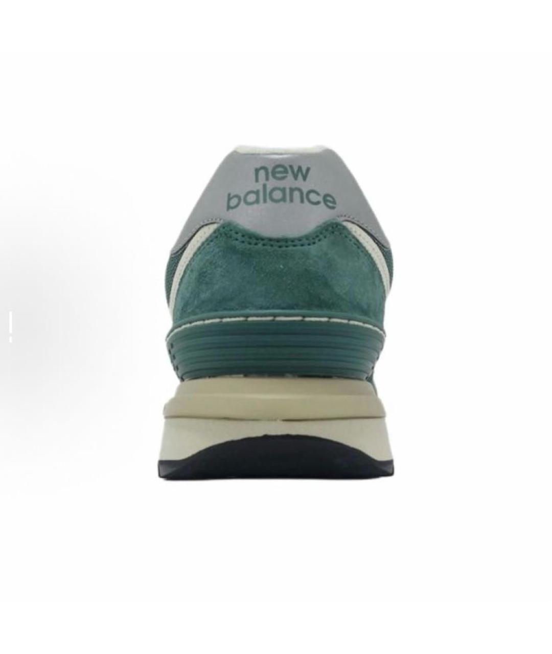 NEW BALANCE Зеленые замшевые низкие кроссовки / кеды, фото 6
