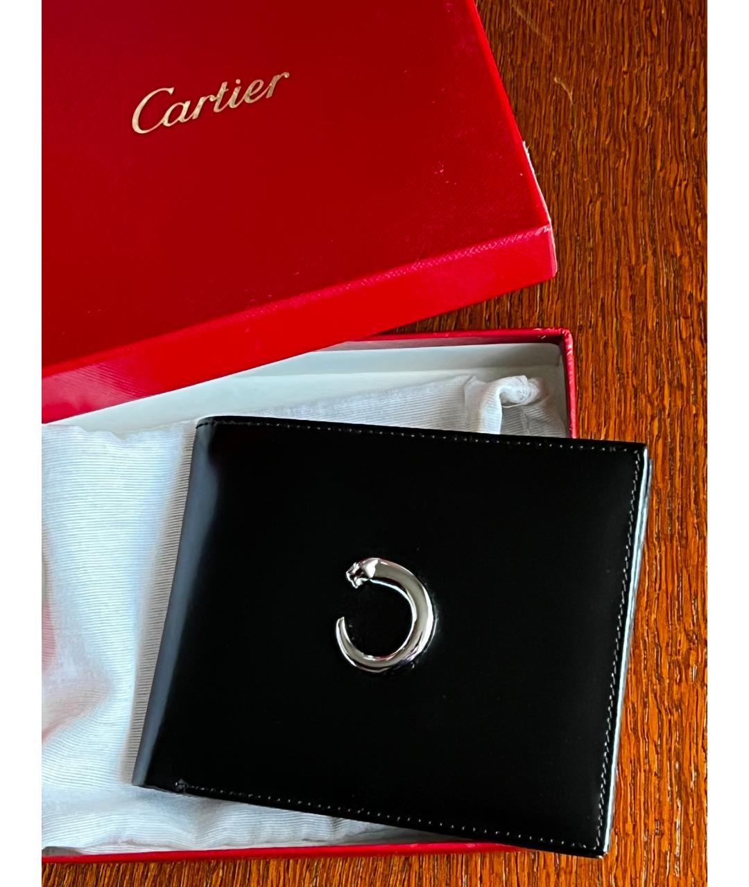 CARTIER Черный кошелек из лакированной кожи, фото 5