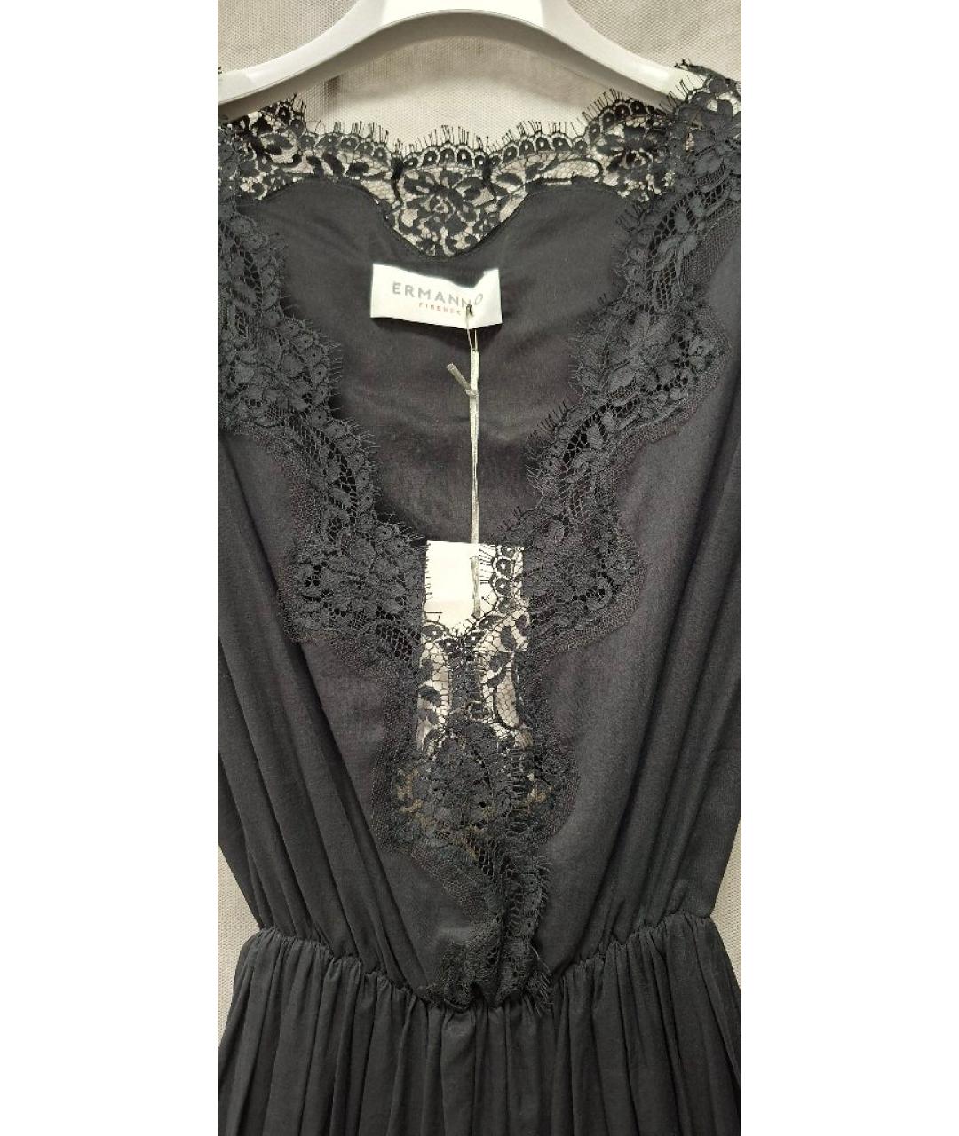 ERMANNO SCERVINO Черное хлопковое платье, фото 4