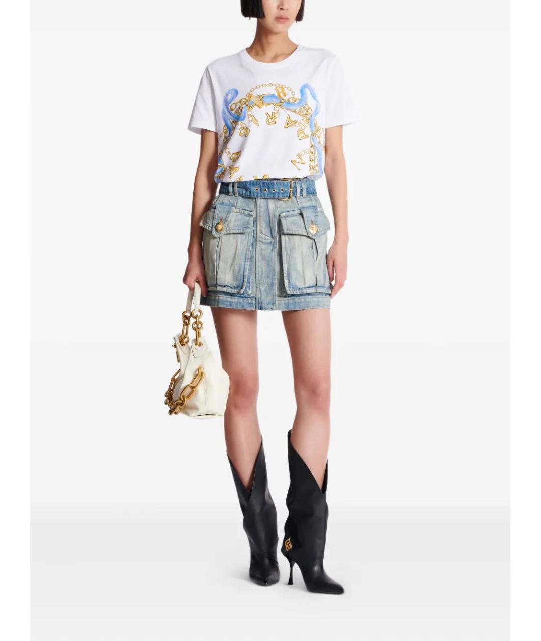 BALMAIN Мульти хлопковая футболка, фото 4