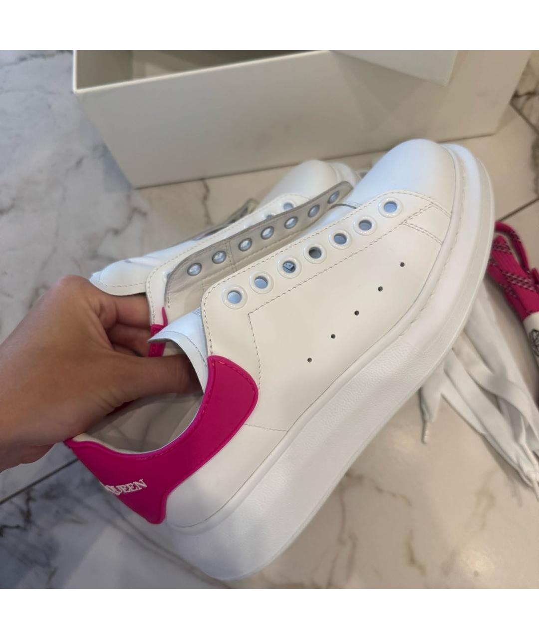 ALEXANDER MCQUEEN Белые кожаные кеды, фото 8