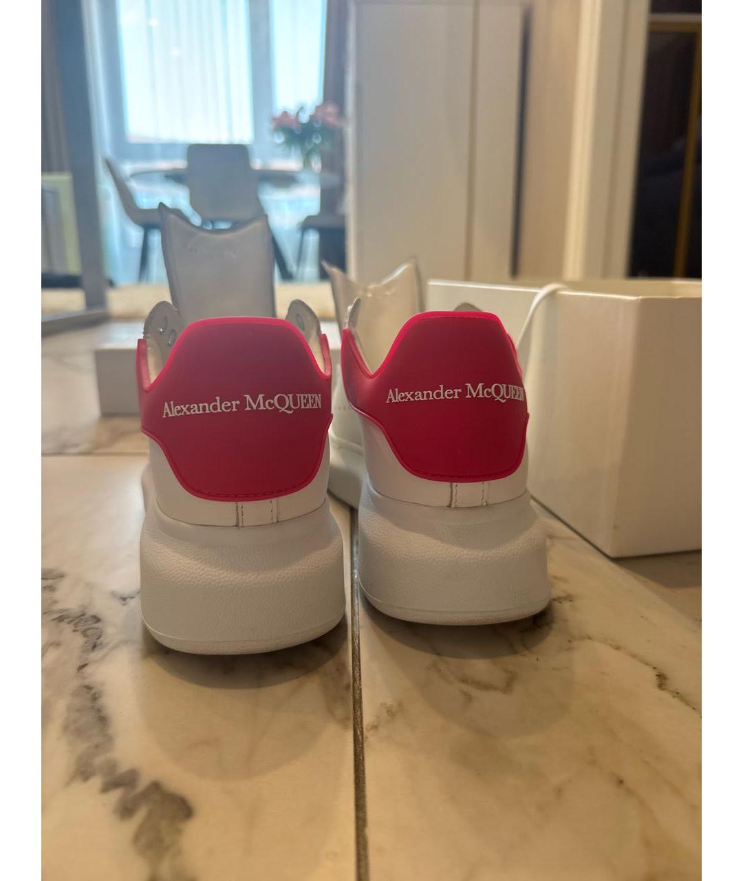 ALEXANDER MCQUEEN Белые кожаные кеды, фото 4
