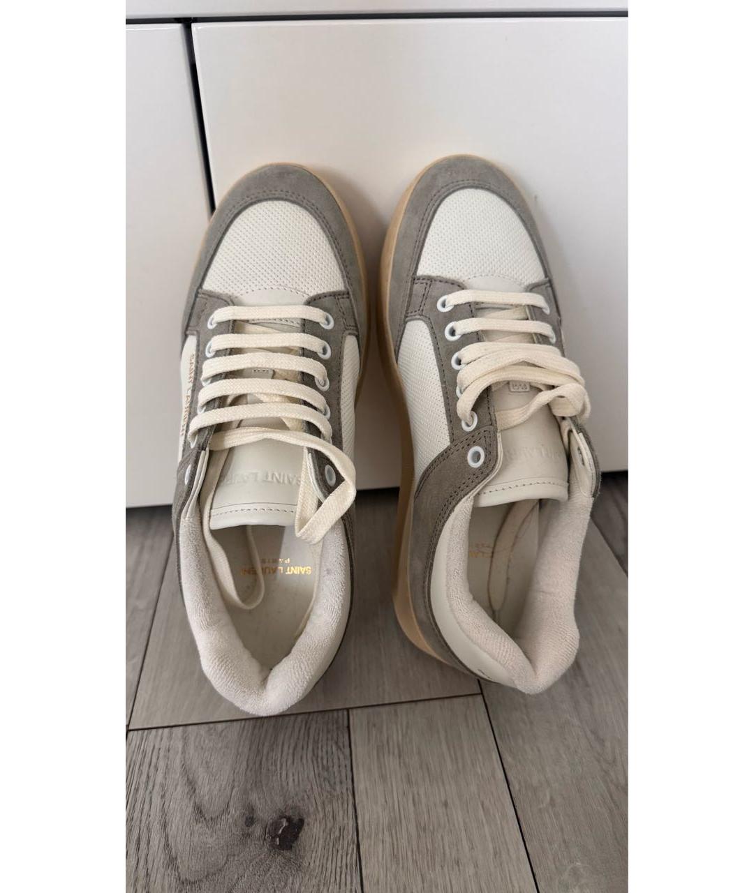 SAINT LAURENT Белые кожаные кеды, фото 3