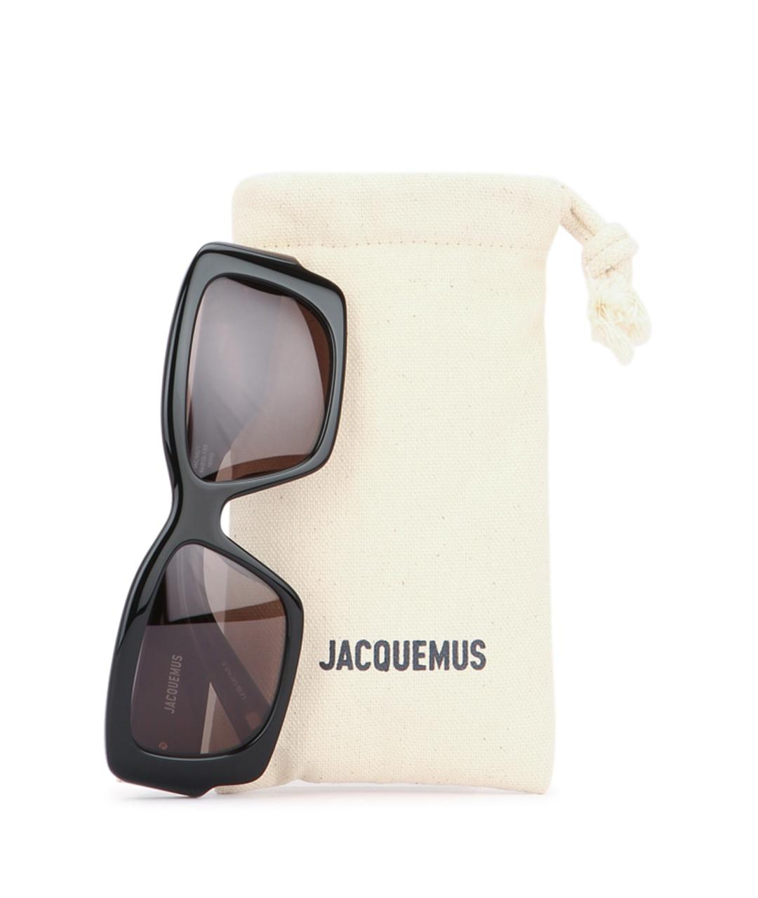 JACQUEMUS Черные пластиковые солнцезащитные очки, фото 3
