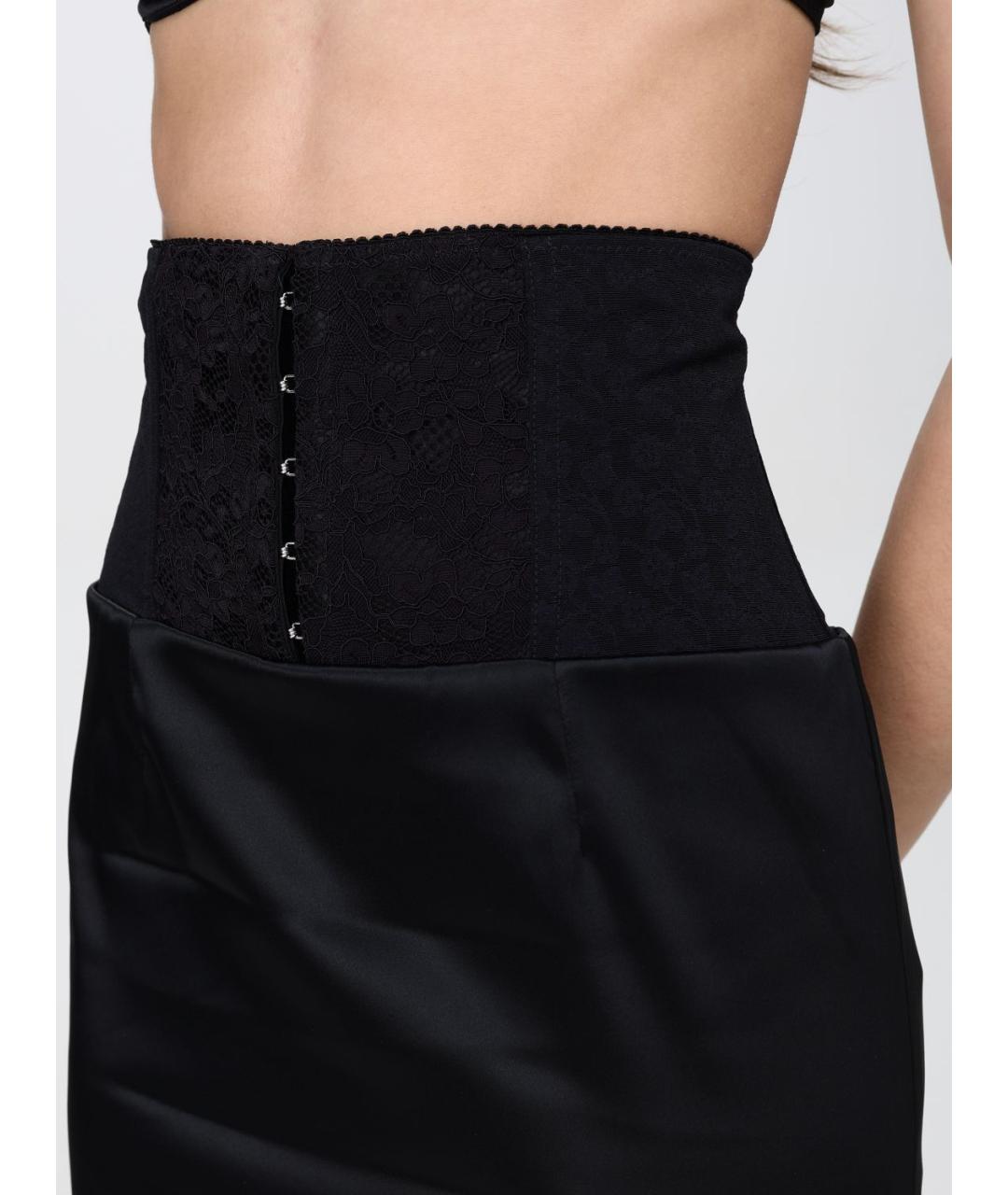 DOLCE&GABBANA Черная юбка миди, фото 6