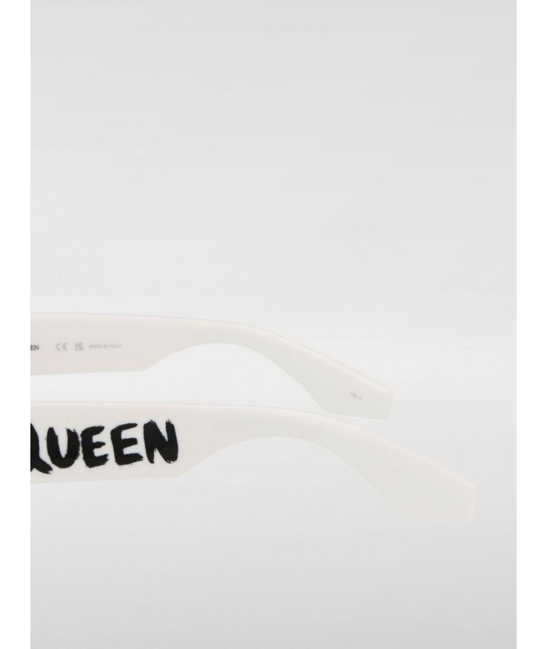 ALEXANDER MCQUEEN Белые солнцезащитные очки, фото 3