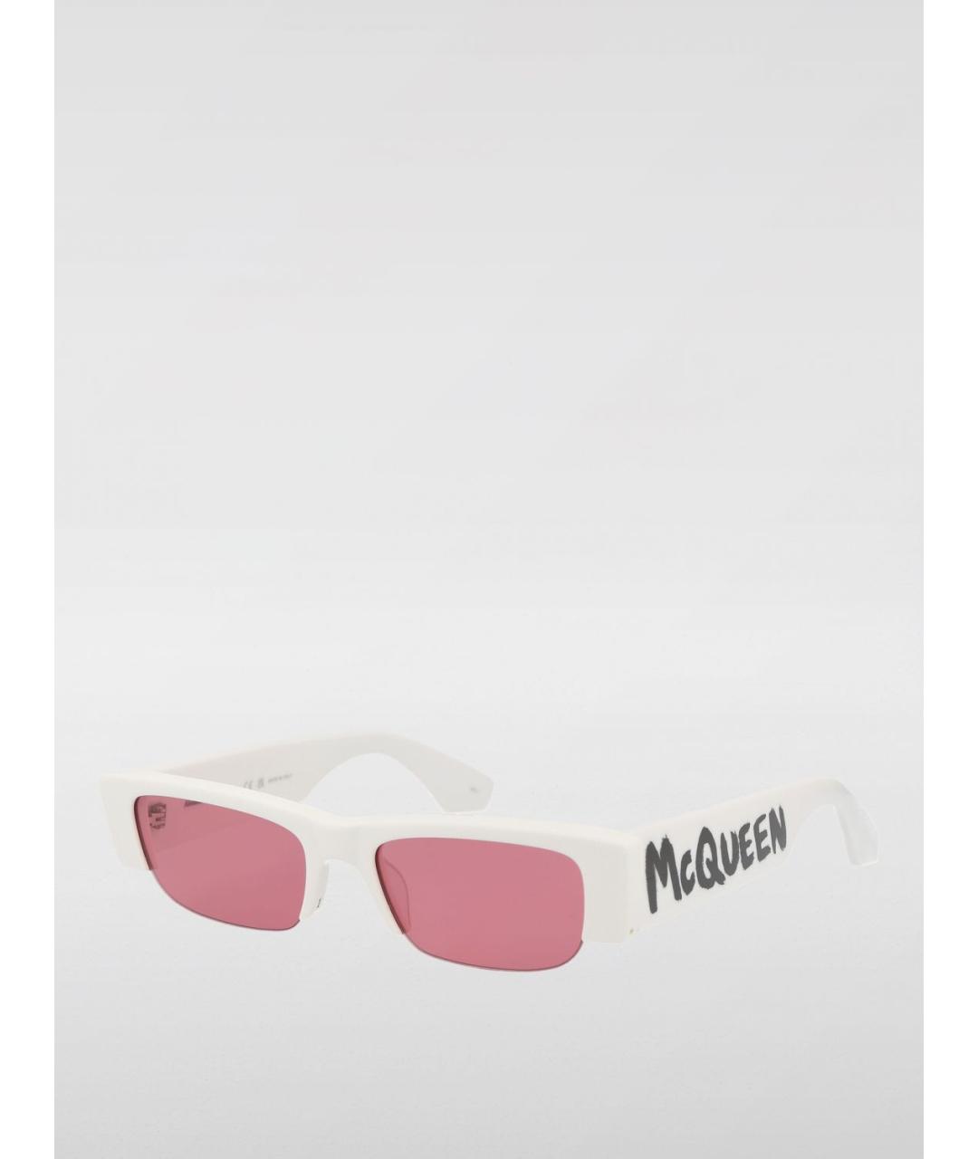 ALEXANDER MCQUEEN Белые солнцезащитные очки, фото 5