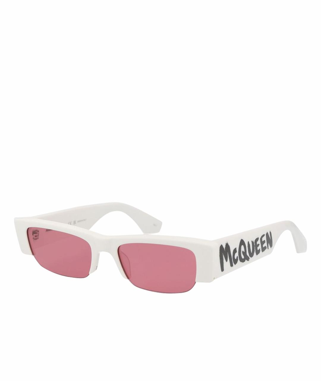 ALEXANDER MCQUEEN Белые солнцезащитные очки, фото 1
