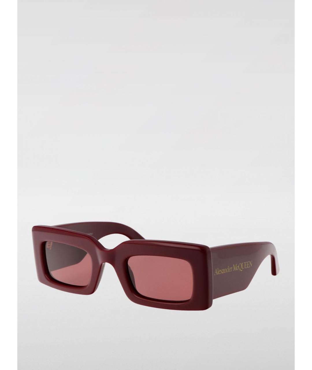 ALEXANDER MCQUEEN Бордовые солнцезащитные очки, фото 5