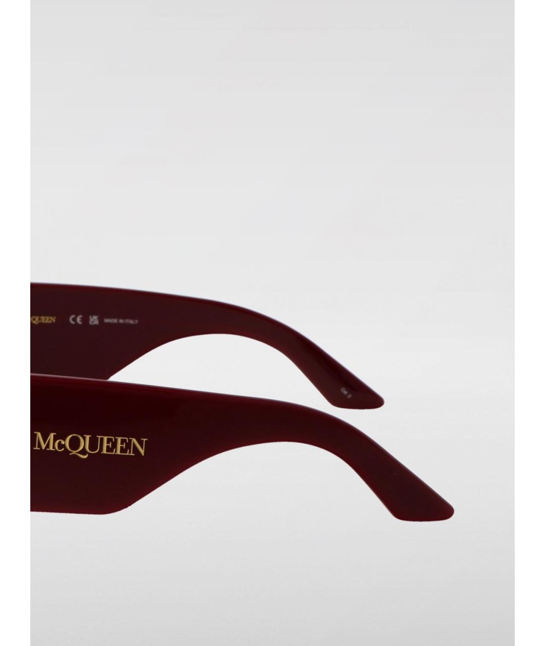 ALEXANDER MCQUEEN Бордовые солнцезащитные очки, фото 3