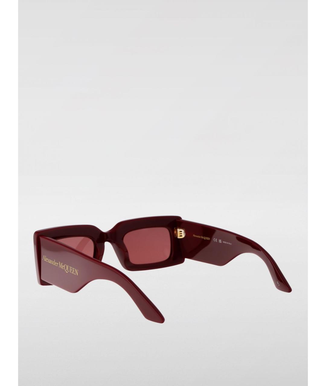 ALEXANDER MCQUEEN Бордовые солнцезащитные очки, фото 4