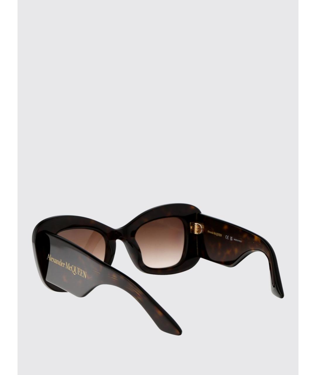 ALEXANDER MCQUEEN Коричневые солнцезащитные очки, фото 3