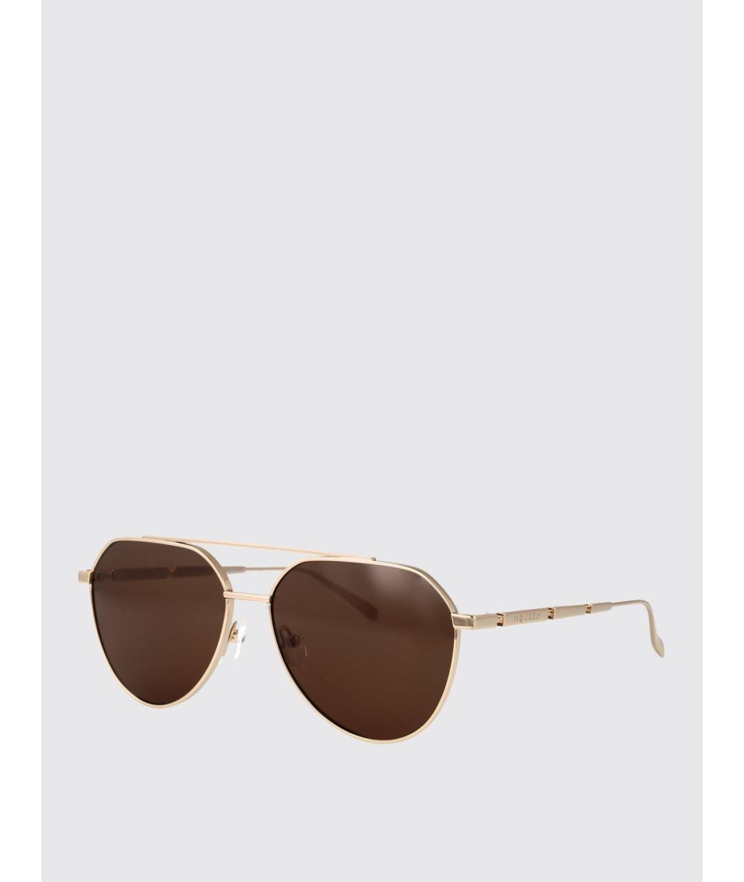 ALEXANDER MCQUEEN Золотые солнцезащитные очки, фото 5