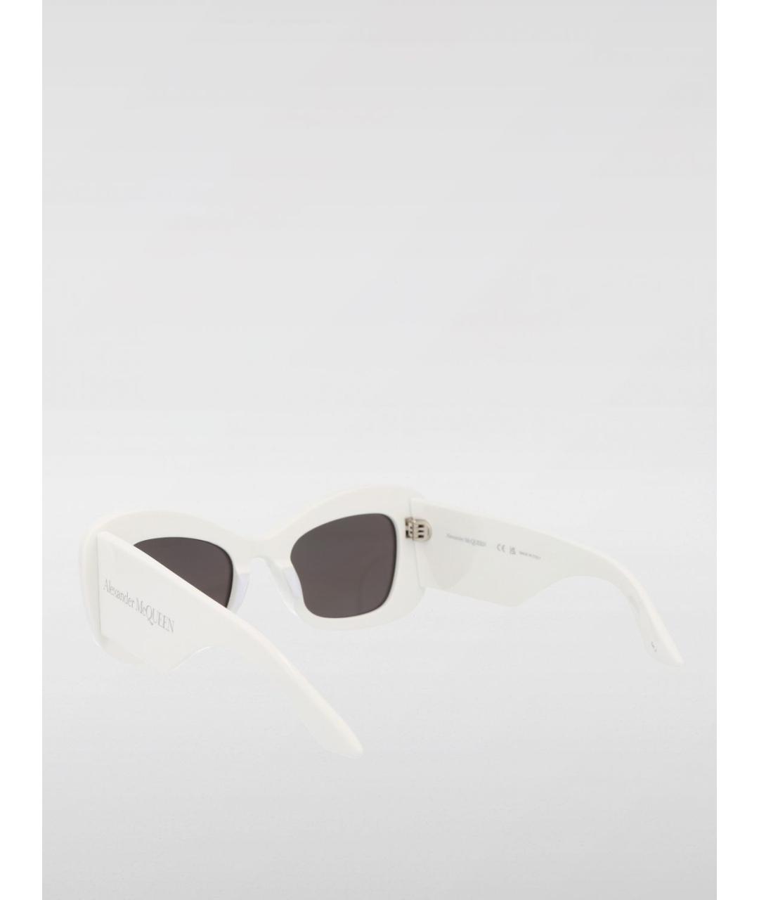 ALEXANDER MCQUEEN Белые солнцезащитные очки, фото 4