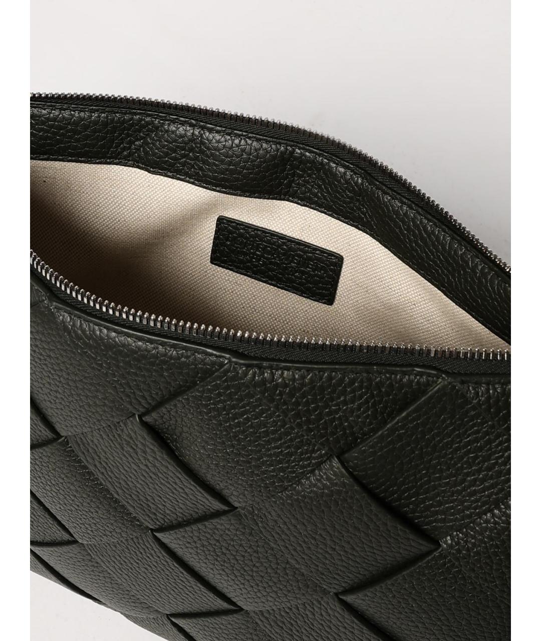 BOTTEGA VENETA Зеленая кожаная папка для документов, фото 5