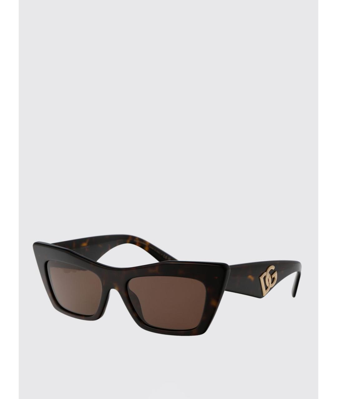 DOLCE&GABBANA Коричневые солнцезащитные очки, фото 5