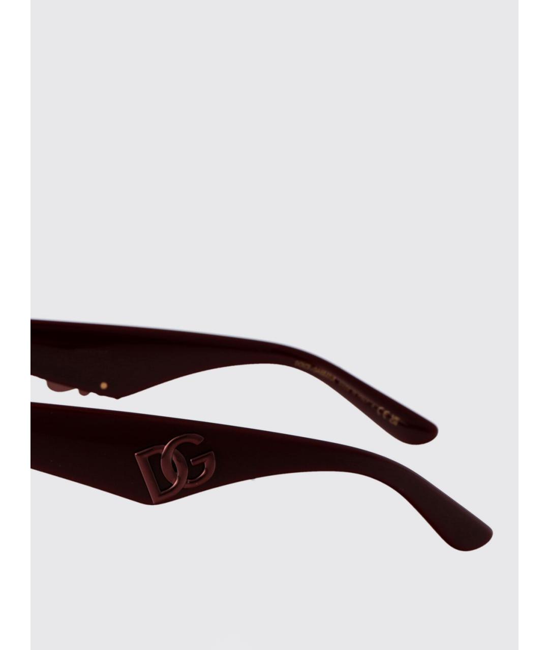 DOLCE&GABBANA Красные солнцезащитные очки, фото 4