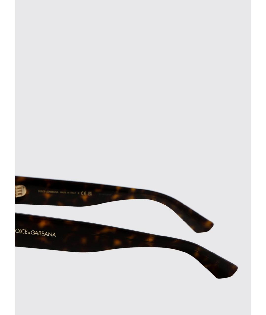 DOLCE&GABBANA Коричневые солнцезащитные очки, фото 4