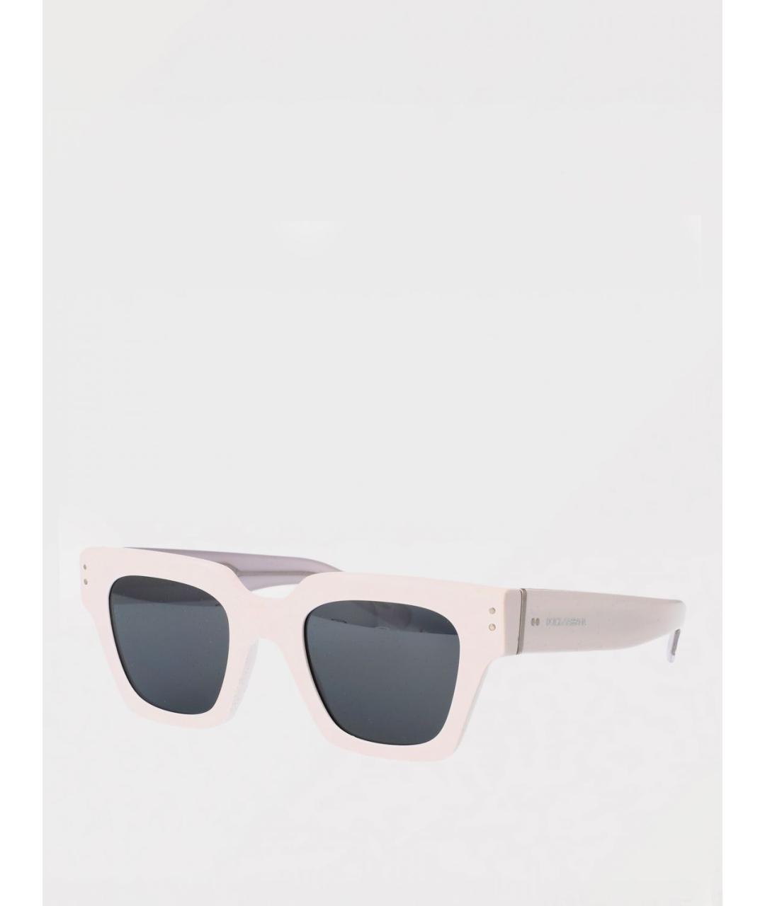 DOLCE&GABBANA Белые солнцезащитные очки, фото 5