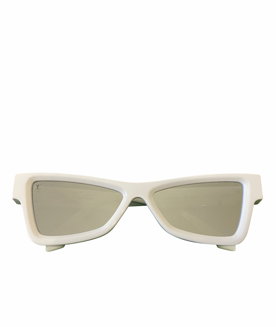 LOUIS VUITTON PRE-OWNED Белые пластиковые солнцезащитные очки, фото 1