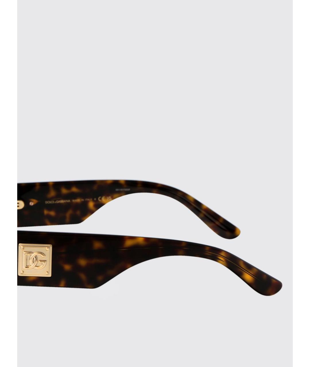 DOLCE&GABBANA Коричневые солнцезащитные очки, фото 4