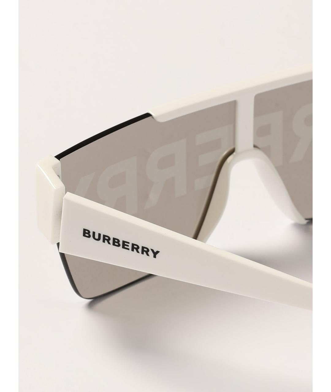 BURBERRY Белые солнцезащитные очки, фото 5