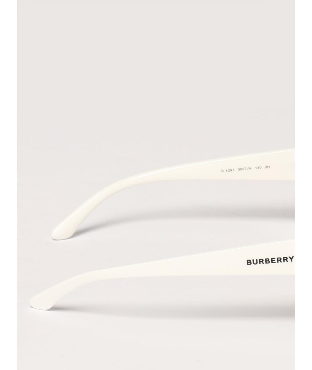 BURBERRY Белые солнцезащитные очки, фото 4