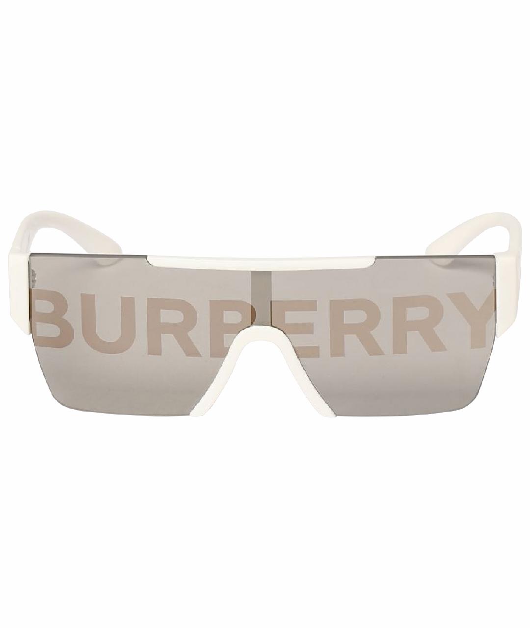 BURBERRY Белые солнцезащитные очки, фото 1