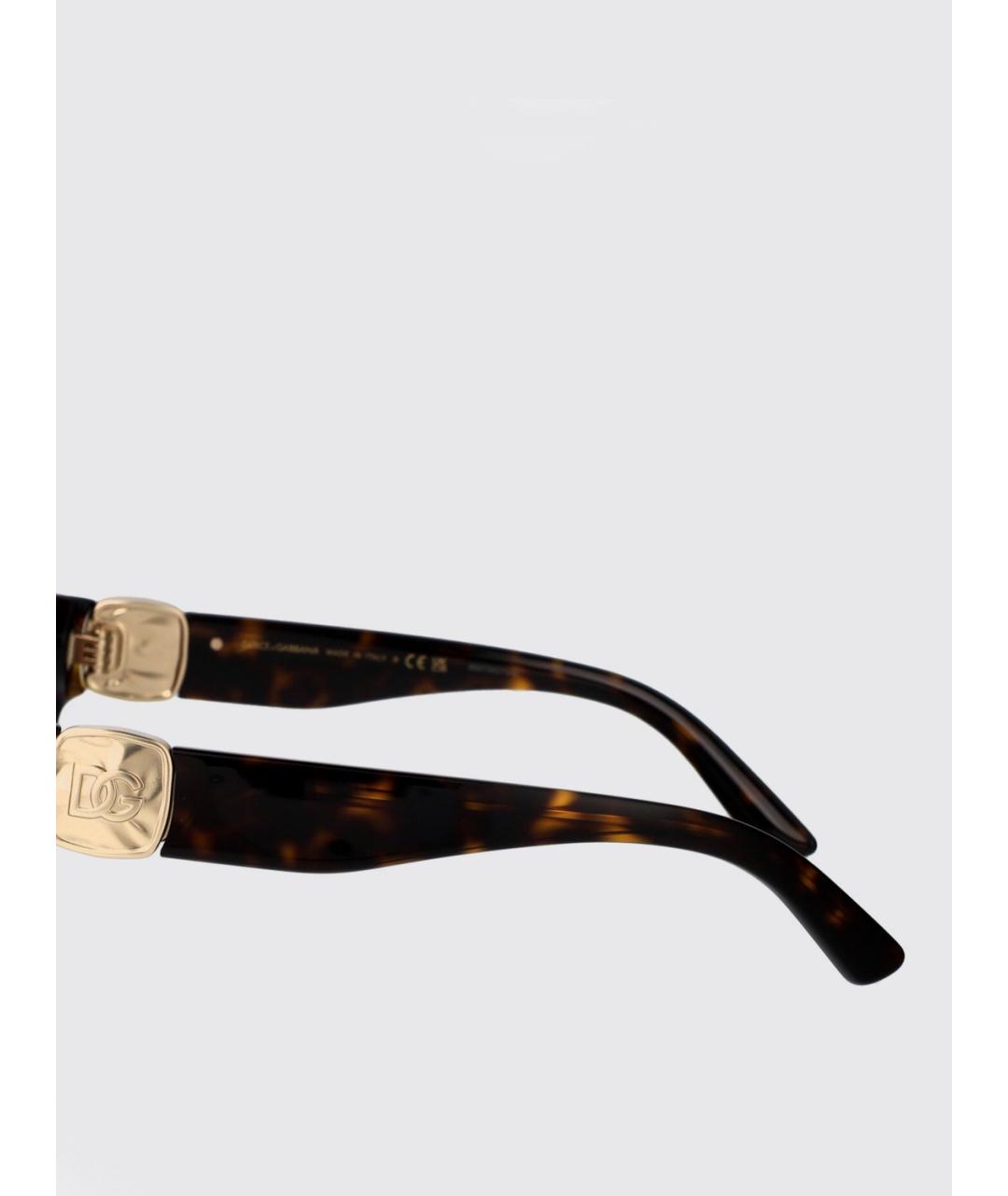 DOLCE&GABBANA Коричневые солнцезащитные очки, фото 4