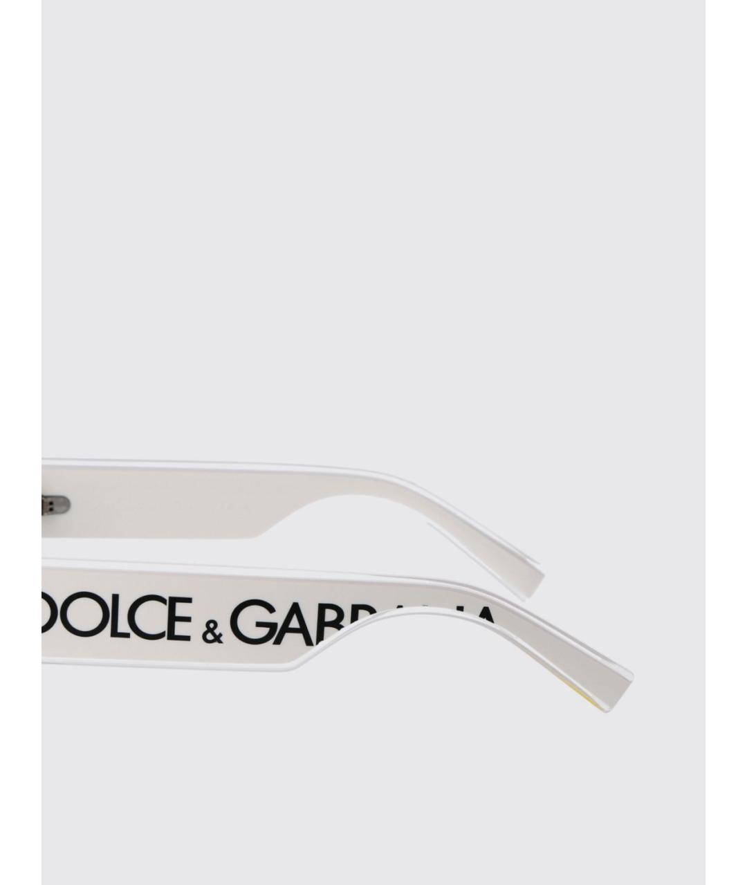 DOLCE&GABBANA Белые солнцезащитные очки, фото 4