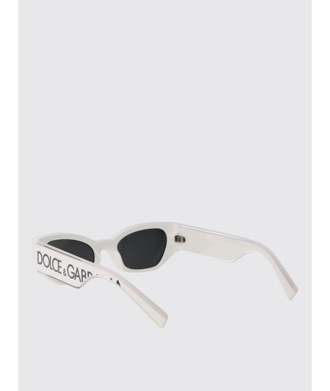 DOLCE&GABBANA Белые солнцезащитные очки, фото 3