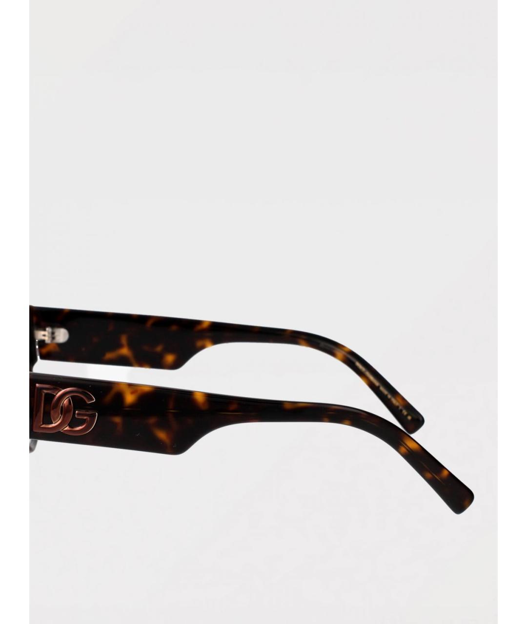 DOLCE&GABBANA Коричневые солнцезащитные очки, фото 4