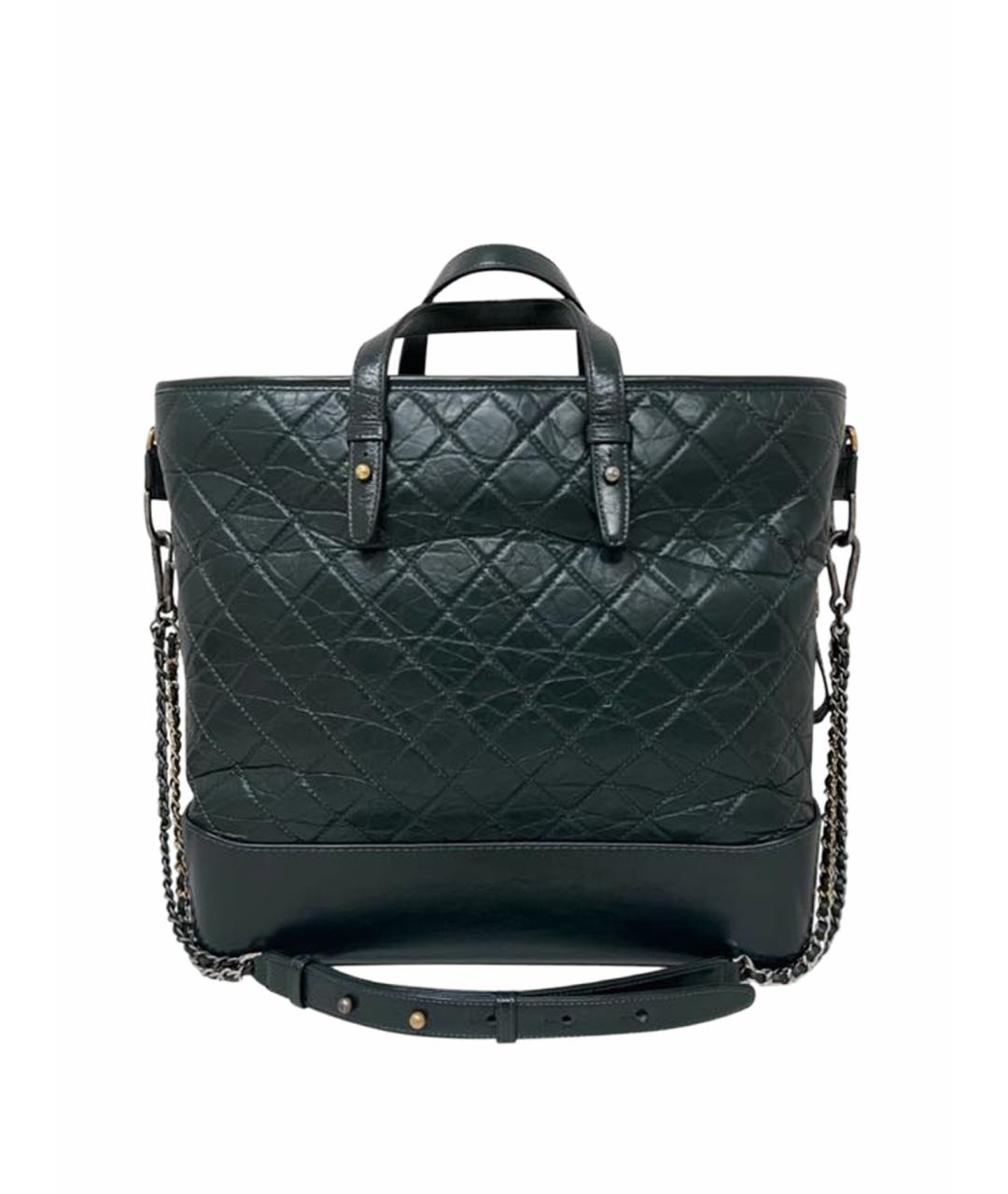 CHANEL Зеленая кожаная сумка тоут, фото 1