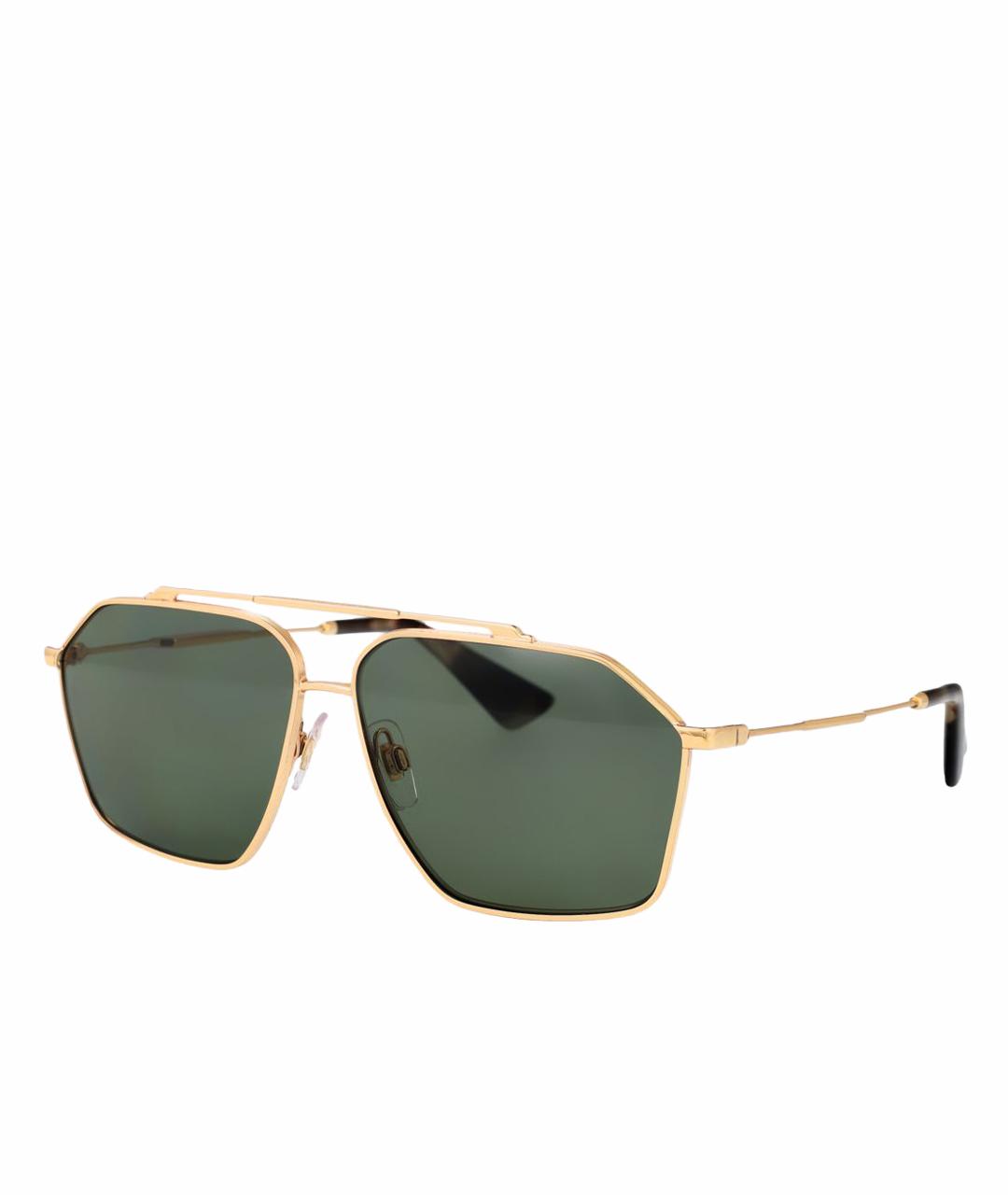 DOLCE&GABBANA Золотые солнцезащитные очки, фото 1