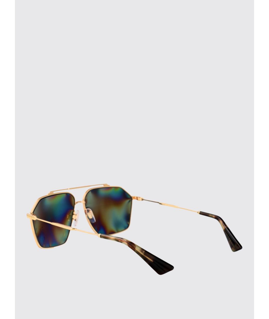 DOLCE&GABBANA Золотые солнцезащитные очки, фото 3