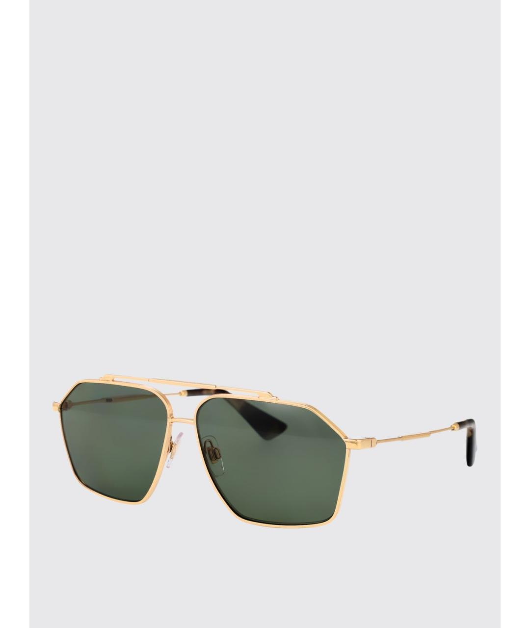 DOLCE&GABBANA Золотые солнцезащитные очки, фото 5