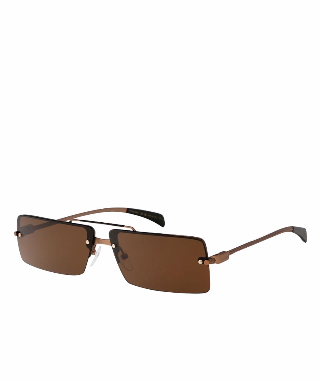 FERRAGAMO Золотые солнцезащитные очки, фото 1
