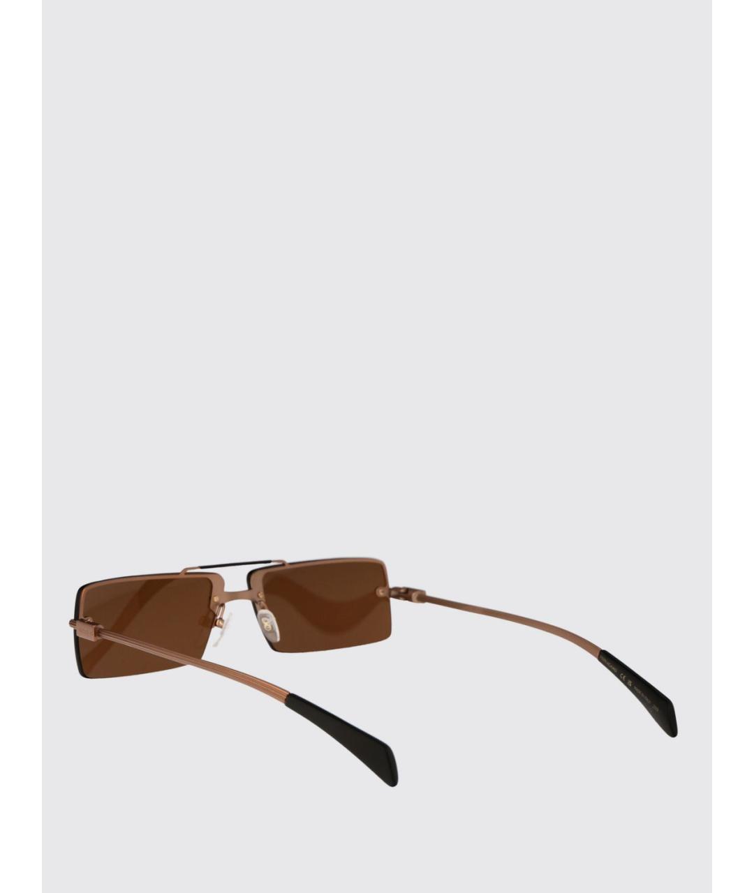 FERRAGAMO Золотые солнцезащитные очки, фото 3