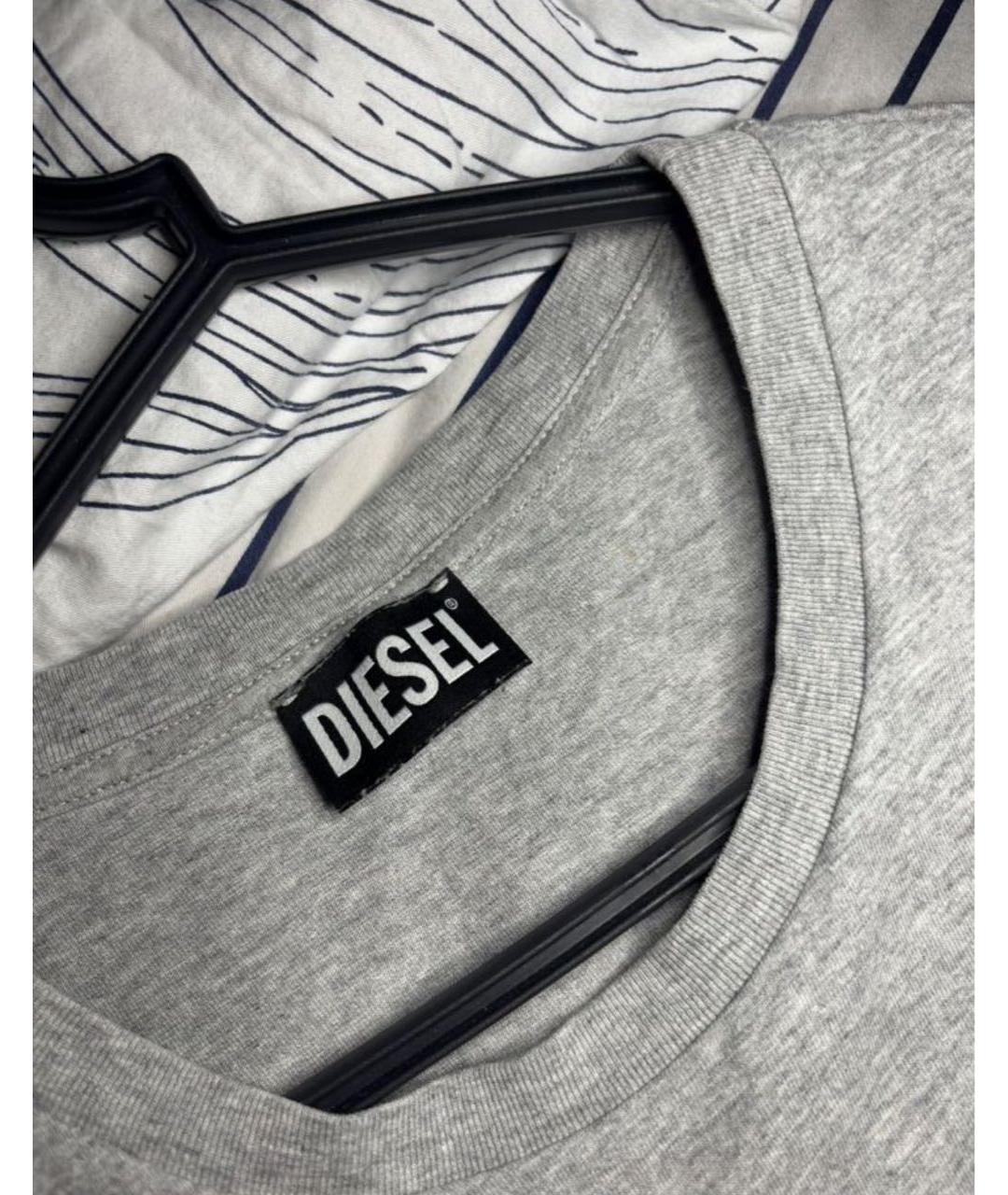 DIESEL Серая хлопковая футболка, фото 3