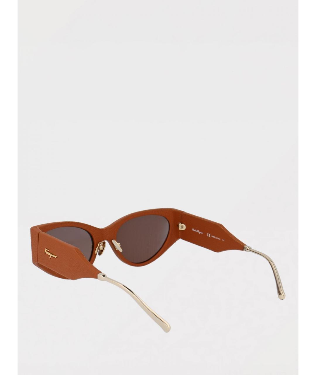 FERRAGAMO Коричневые солнцезащитные очки, фото 3